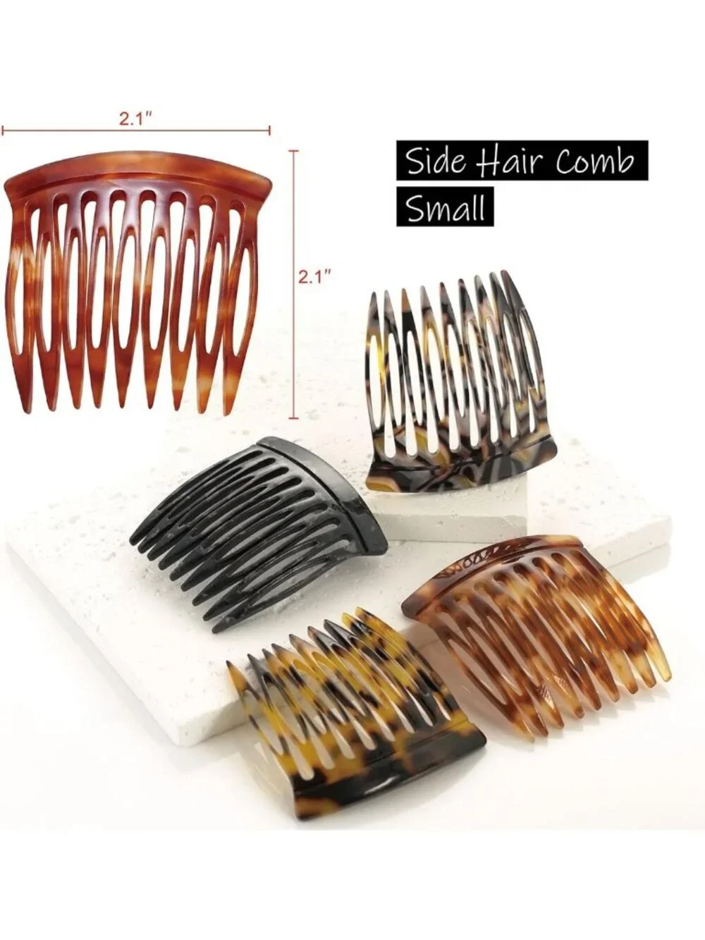 Decorative Small French Side Combs - 4 Pcs Hair Clips for Elegant Styling